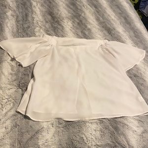 White shoulder blouse
